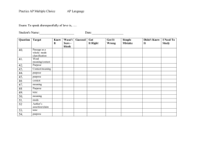 Practice AP Multiple Choice AP Language