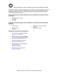 Special Education with an Emphasis in the Deaf and Hard-of-Hearing