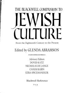 THE  BLACKWELL COMPANION TO Edited DOVID KATZ NICHOLAS DE LANGE