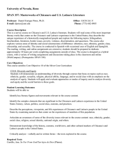 SPAN 357 - Masterworks of Chicano/U.S. Latino Literature