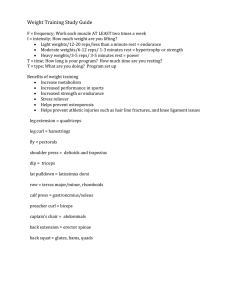 Weight Training Study Guide2009