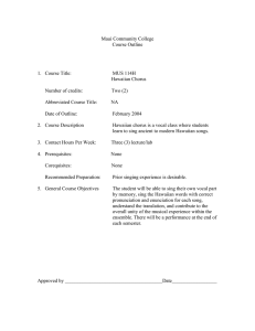 Maui Community College Course Outline
