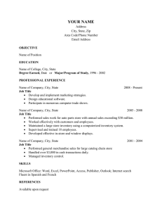 View sample resume