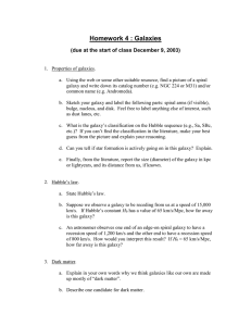 Homework 4 : Galaxies