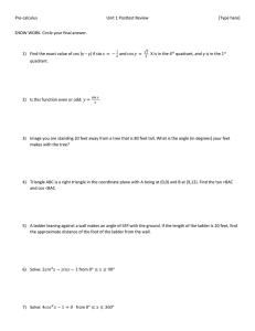 Pre-Cal Unit 1 Posttest Review
