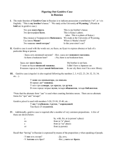 Figuring Out Genitive Case