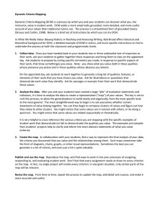 Dynamic Criteria Mapping