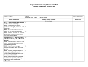 Student learning agreement advanced year