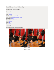 Barbell Bench Press - Medium Grip Exercise Data