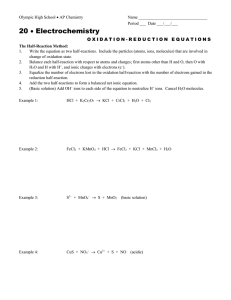 20 Electrochemistry  O X I D A T I O N -...