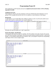 Programming Project 03