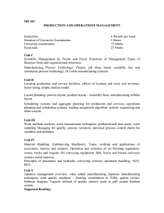 ME 461 PRODUCTION AND OPERATIONS MANAGEMENT  Instruction