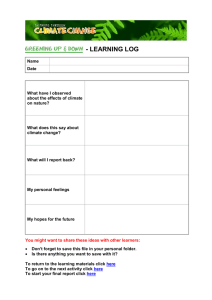 - LEARNING LOG