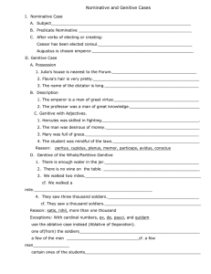 Nominative and Genitive Cases