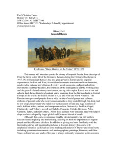Prof. Christine Evans History 341 Fall 2016 MW 12:30-1:45 in HLT 190