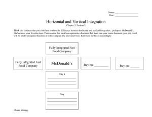 Horizontal and Vertical Integration