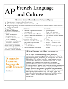 AP French Language and Culture
