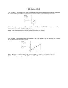 2-D Motion HW #1  P3.6. 