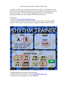 GT Music Homework for Week of 9/24-10/1