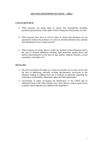 What  measures  are  being  taken ... guaranteeing protection of the rights of those facing the death... ADVANCE QUESTIONS TO JAPAN – ADD.3
