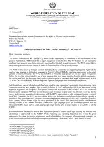 WORLD FEDERATION OF THE DEAF