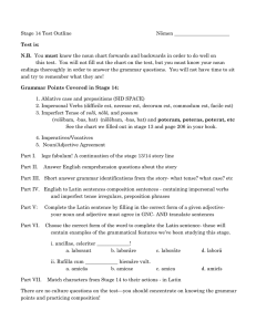 Stage 14 Test Outline  Nōmen ______________________