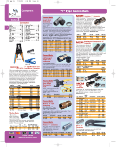 “F” Type Connectors