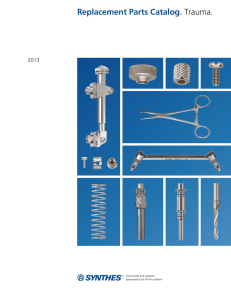 Replacement Parts Catalog. Trauma.