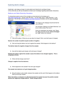 Exploring electric charges Balloons and Static Electricity Simulation