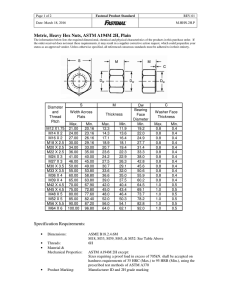 Metric, Heavy Hex Nuts, ASTM A194M 2H, Plain