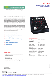 NV7011 Sumpner Test of Two Sing Ph Trans