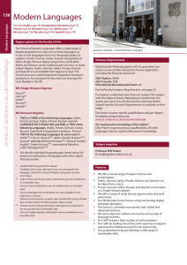 Modern Languages - University of St Andrews