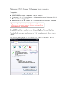 Medconnect PLUS for your UK laptop or home computer.