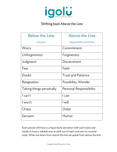 Shifting Above The Line