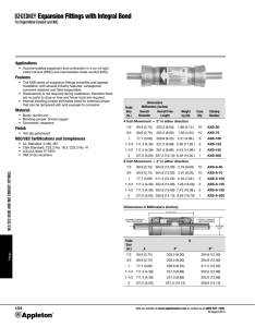 Appleton`s O-Z/Gedney Expansion Fittings with Integral Bond