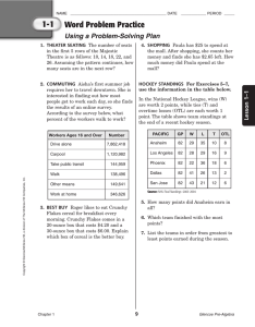 Word Problem Practice - McGraw