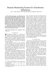 Remote Monitoring System for Transformer Substations. (034)