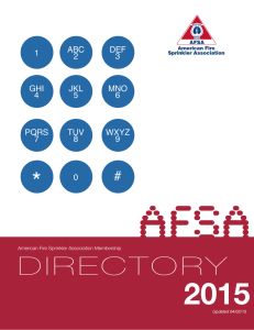 directory - American Fire Sprinkler Association