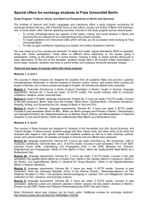 Special classes and language courses