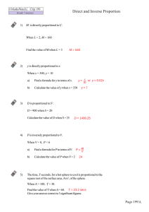 Direct and Inverse Proportion