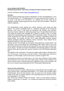 1 Course Syllabus WS 2015/2016 Studying Popular - Hu