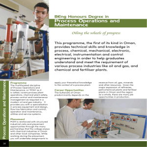 Process Operations and Maintenance