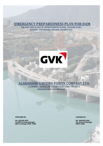 Emergency Action Plan for DAM (DRAFT) - (330MW) SHEP