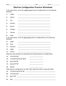 Electron Configuration Practice WS (p&G) with answers (1)