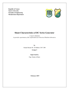experiment Dc shunt generator circuit