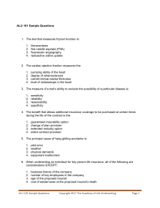 ALU 101 2018 Practice Questions