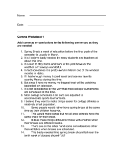 Comma Worksheet