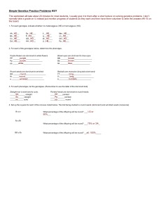 lesson 5-2 genetics punnett practice 1 answers