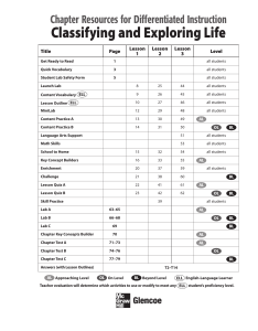 McGraw Hill - CLassifying Organisms PDF