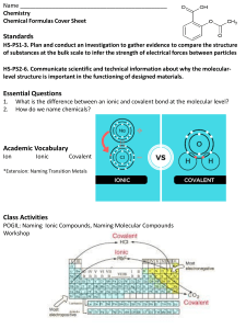 Chemical Formula Cover Sheet